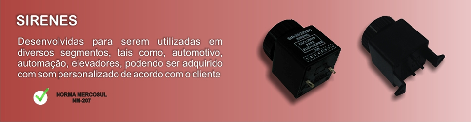 Sirene, anunciador de voz para elevadores